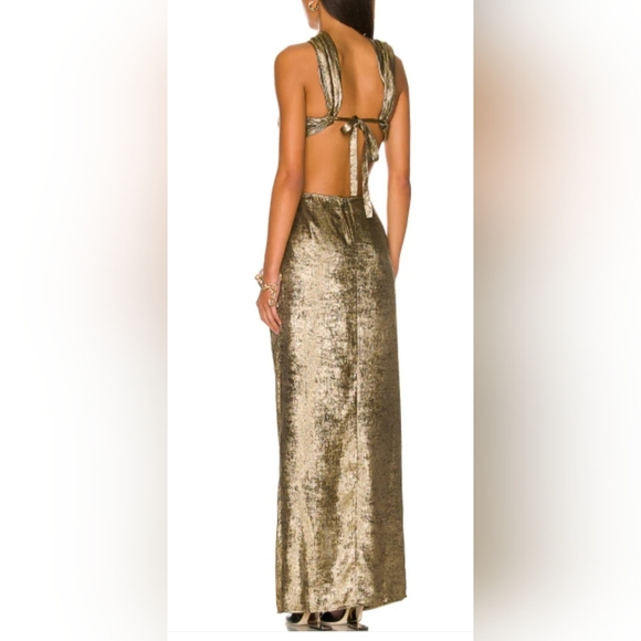 Cult Gaia Gold Cody Gown XS - Picture 2 of 7